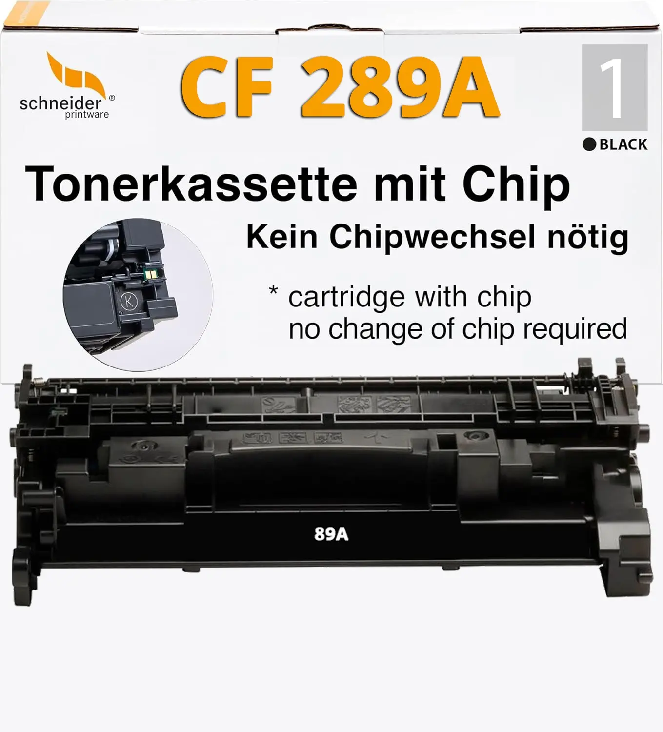 Fachgerecht aufbereitet für HP 89A CF289A [Mit Wiederverwendeten Original-Chip]