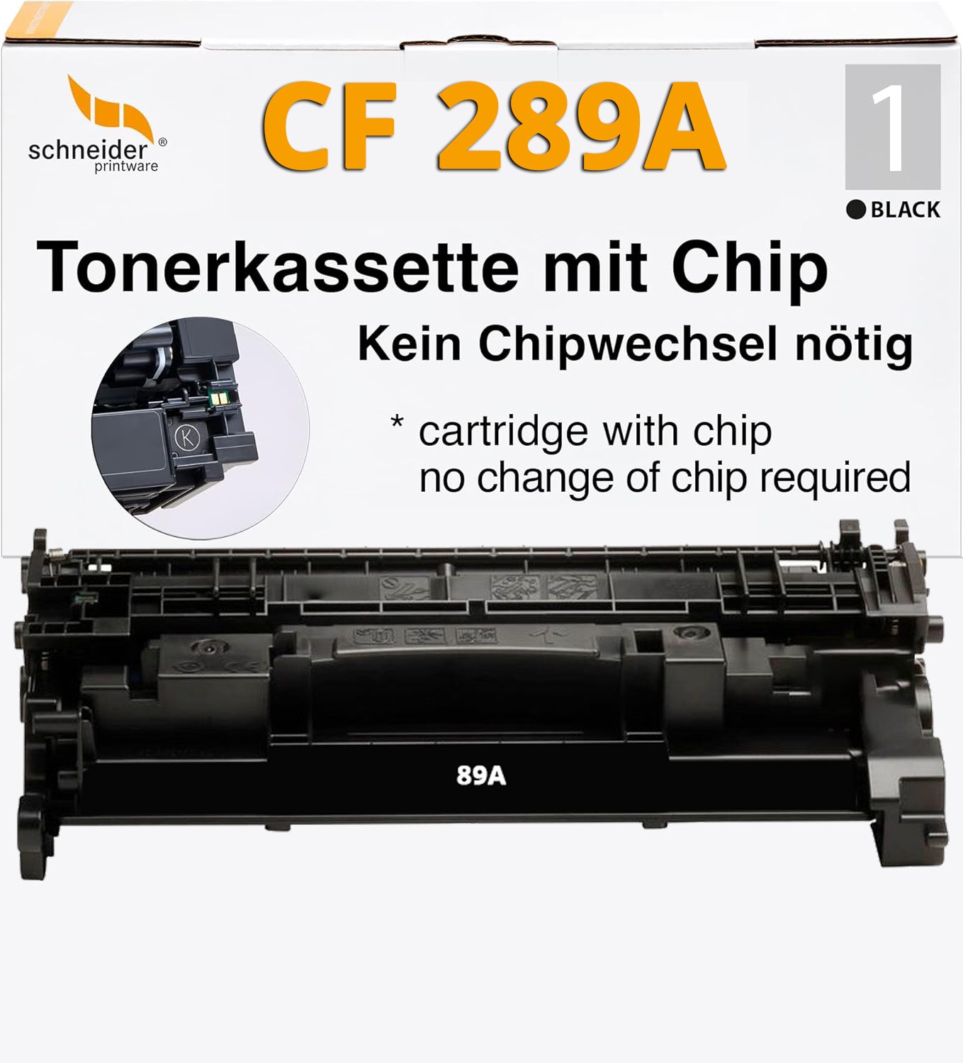 Fachgerecht aufbereitet für HP 89A CF289A [Mit Wiederverwendeten Original-Chip]