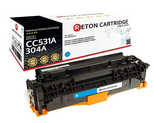 Original Reton Toner kompatibel zu HP 304A / CC531A Cyan