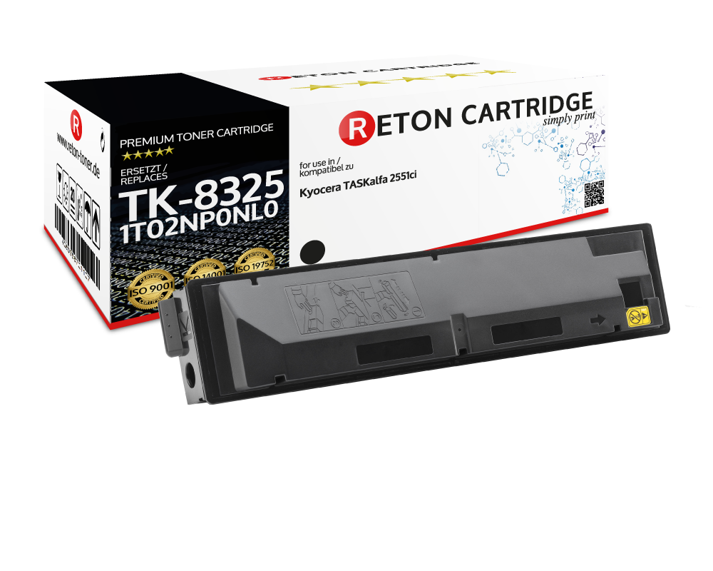 Original Reton Toner ersetzt Kyocera TK-8325K / 1T02NP0NL0