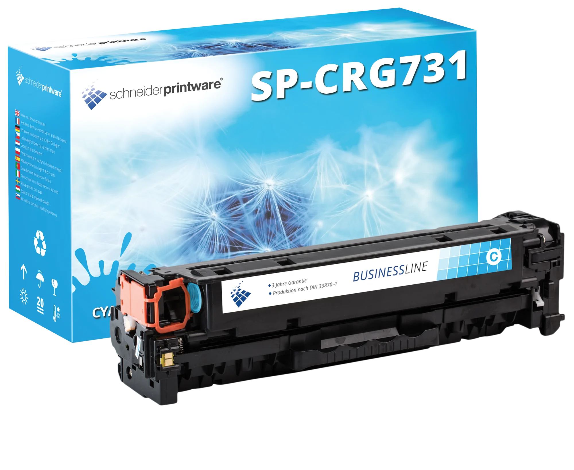 Schneiderprintware Toner 35% mehr Druckleistung ersetzt Canon 731C Cyan