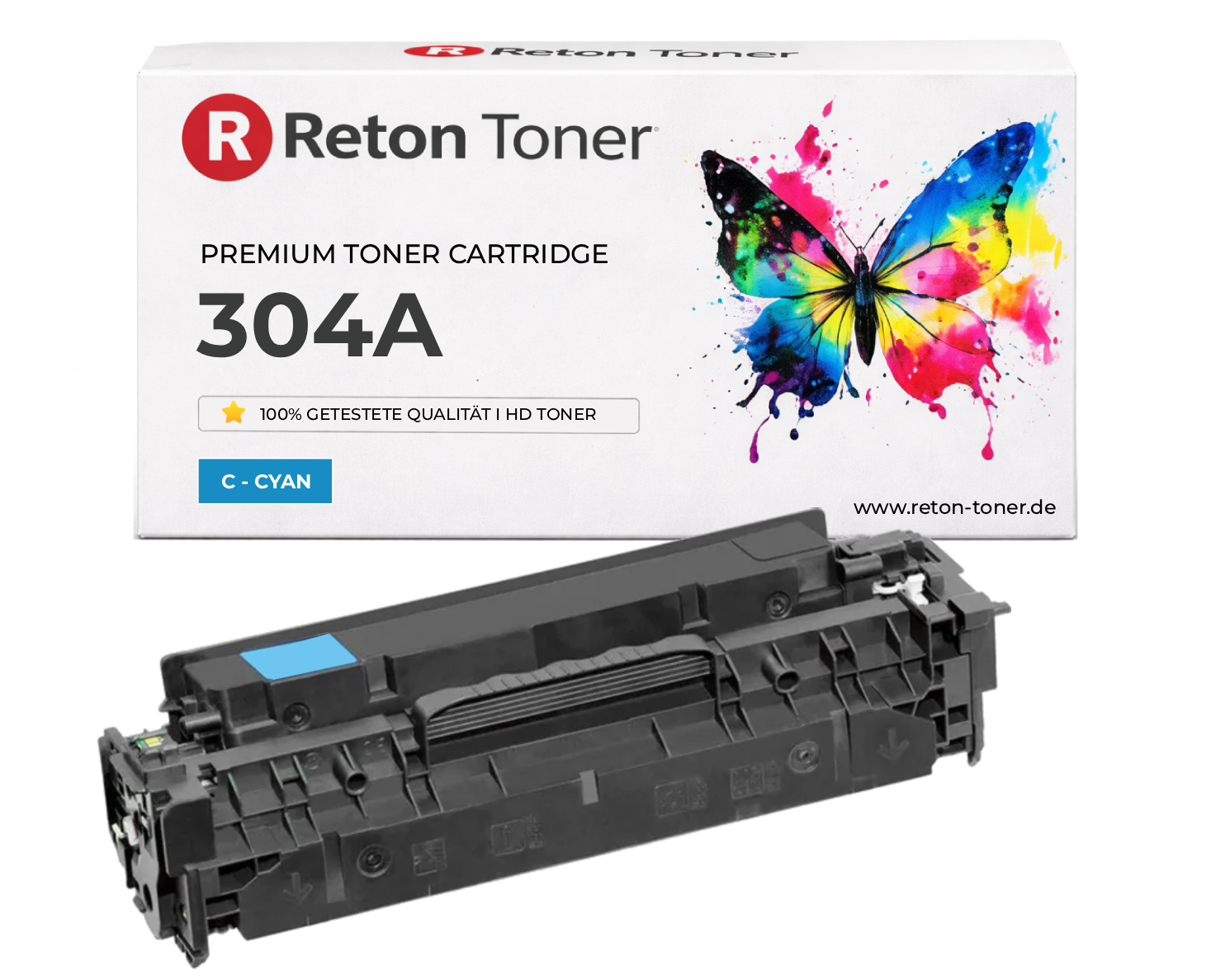 Original Reton Toner kompatibel zu HP 304A / CC531A Cyan