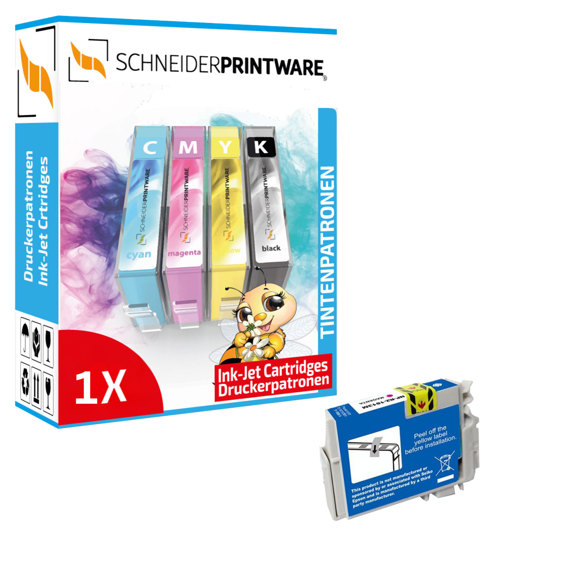 Kompatibel mit Epson 18XL/ T1813/ C13T18134012 XL-Druckerpatrone Magenta