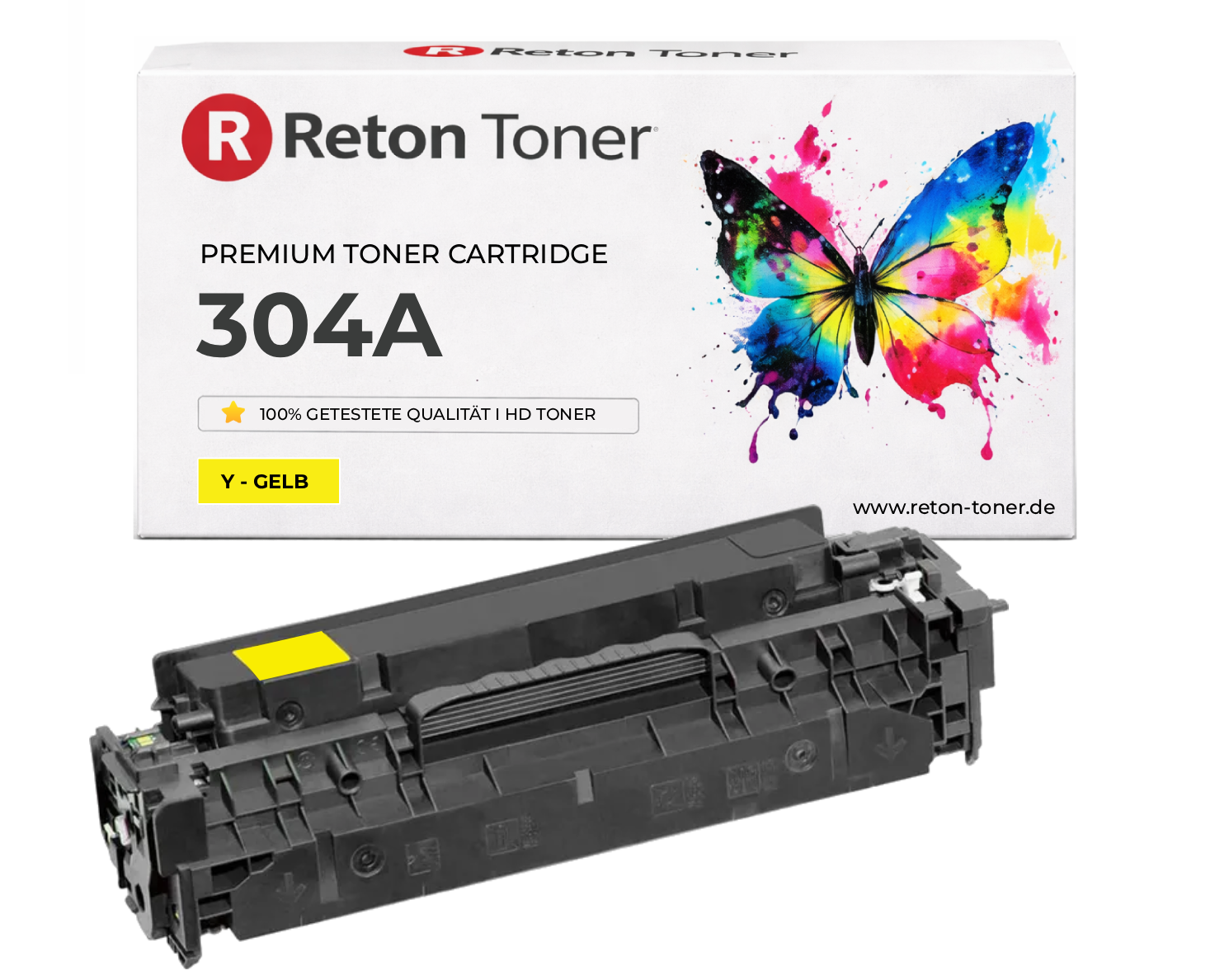 Original Reton Toner kompatibel zu HP 304A / CC532A Yellow