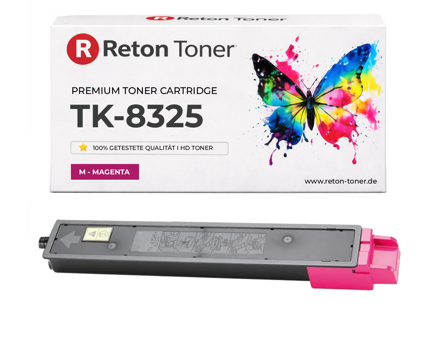 Original Reton Toner ersetzt Kyocera TK-8325M / 1T02NPBNL0