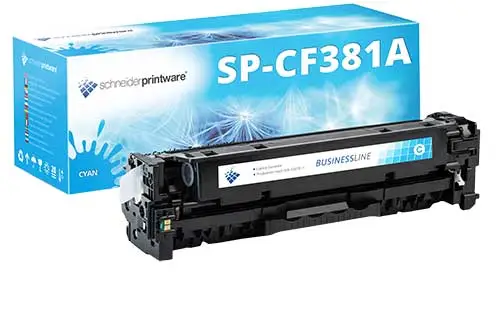 Hochleistungstoner 30% mehr Druckleistung ersetzt HP 312A / CF381A cyan