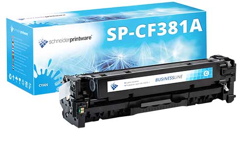 Hochleistungstoner 30% mehr Druckleistung ersetzt HP 312A / CF381A cyan