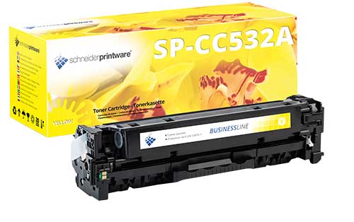 Hochleistungstoner 30% mehr Druckleistung ersetzt HP 304A / CC532A Yellow