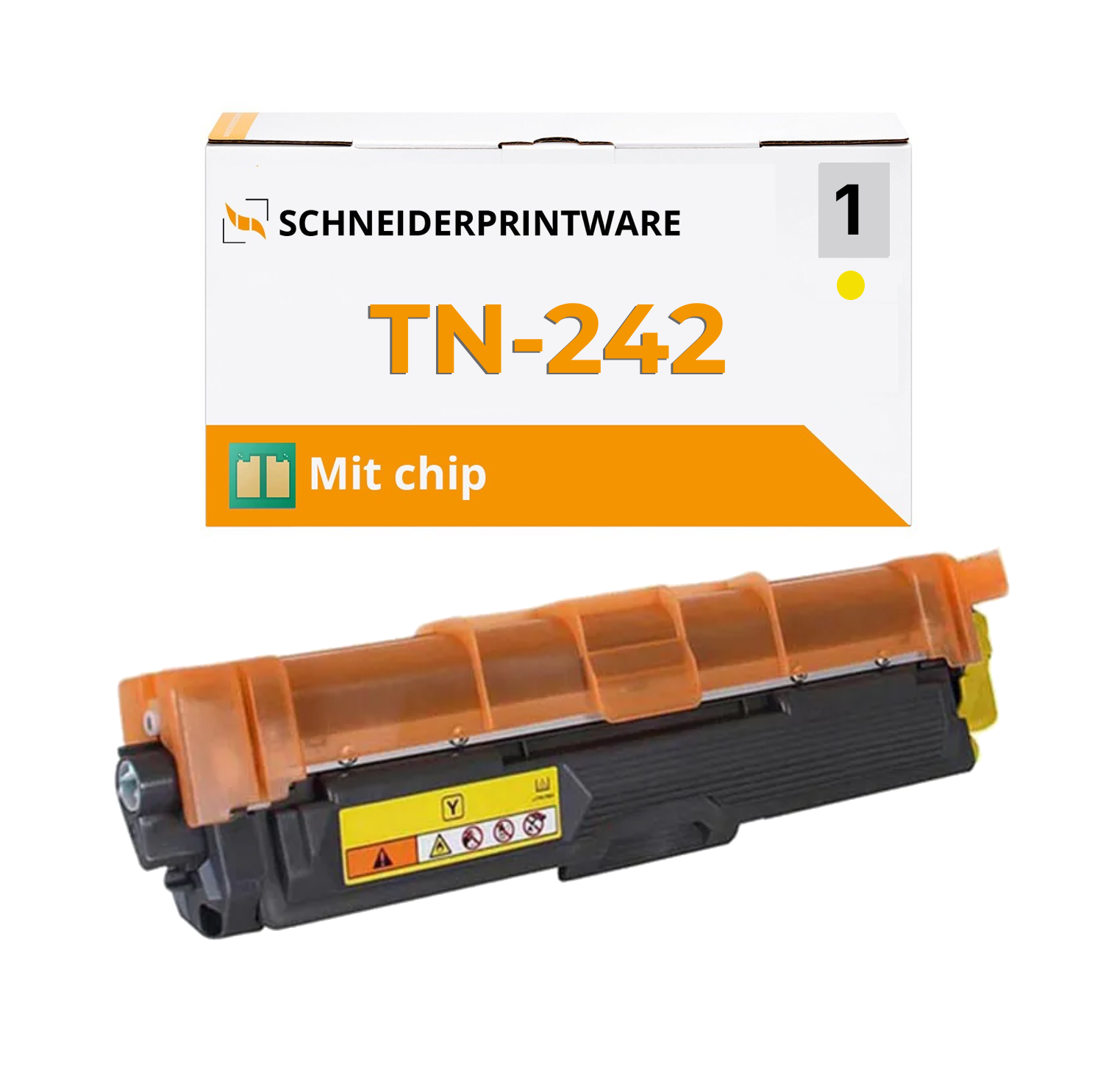 Kompatibel für Brother TN-242 Gelb Toner mit Chip