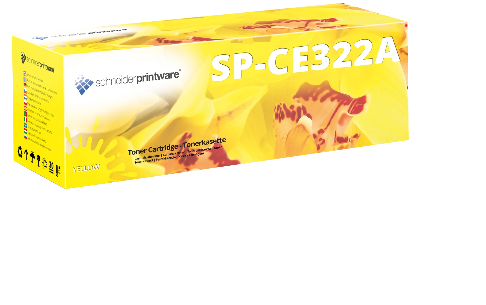 Hochleistungstoner 35% mehr Druckleistung ersetzt HP 128A / CE322A Yellow