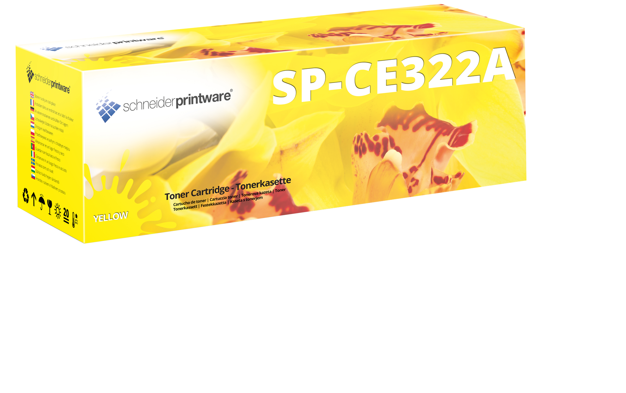 Hochleistungstoner 35% mehr Druckleistung ersetzt HP 128A / CE322A Yellow