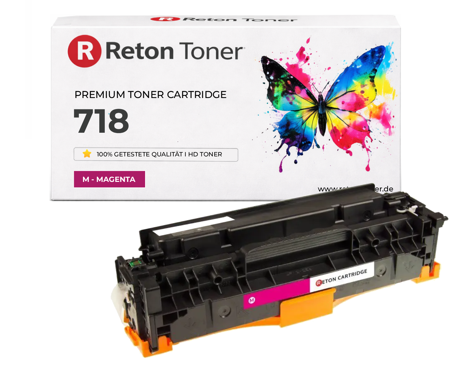 Original Reton Toner ersetzt Canon 718M Magenta 2.900 Seiten