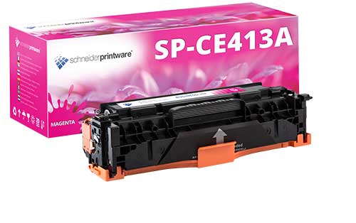Hochleistungstoner 35% mehr Druckleistung ersetzt HP 305A / CE413A Magenta