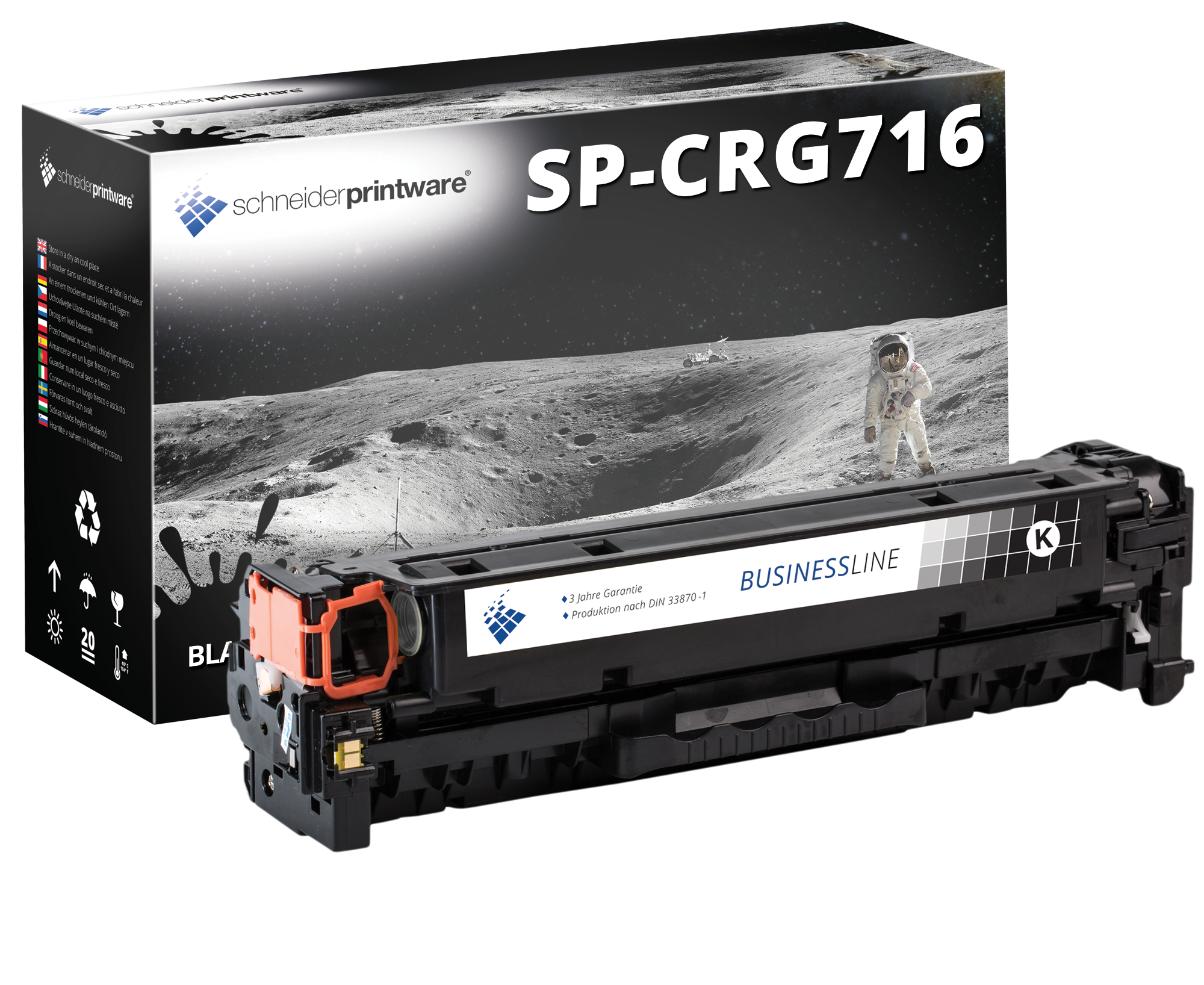 Schneiderprintware Toner 40% mehr Leistung ersetzt Canon 716BK Schwarz