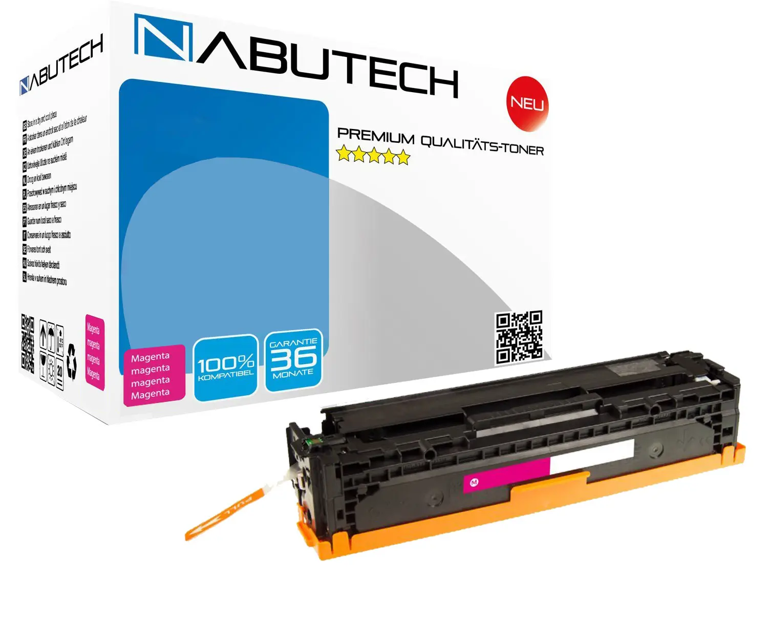 NABUTECH Toner 35% mehr Druckleistung ersetzt Canon 718M Magenta 3.700 Seiten