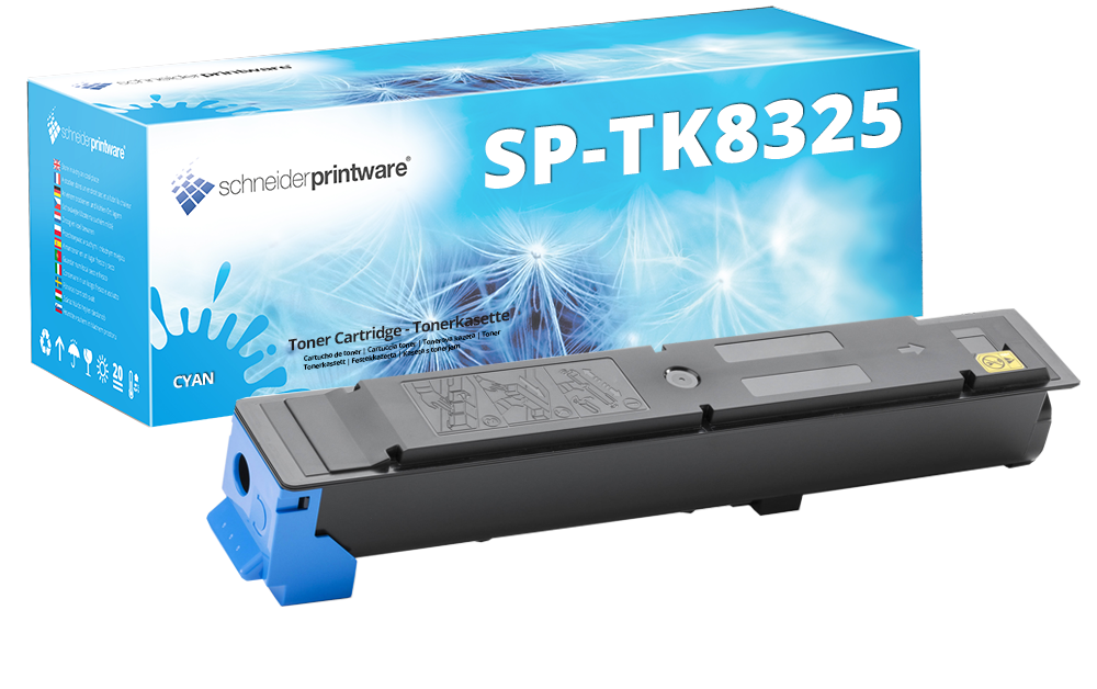 4x Schneiderprintware Toner ersetzen Kyocera TK-8325 Multipack