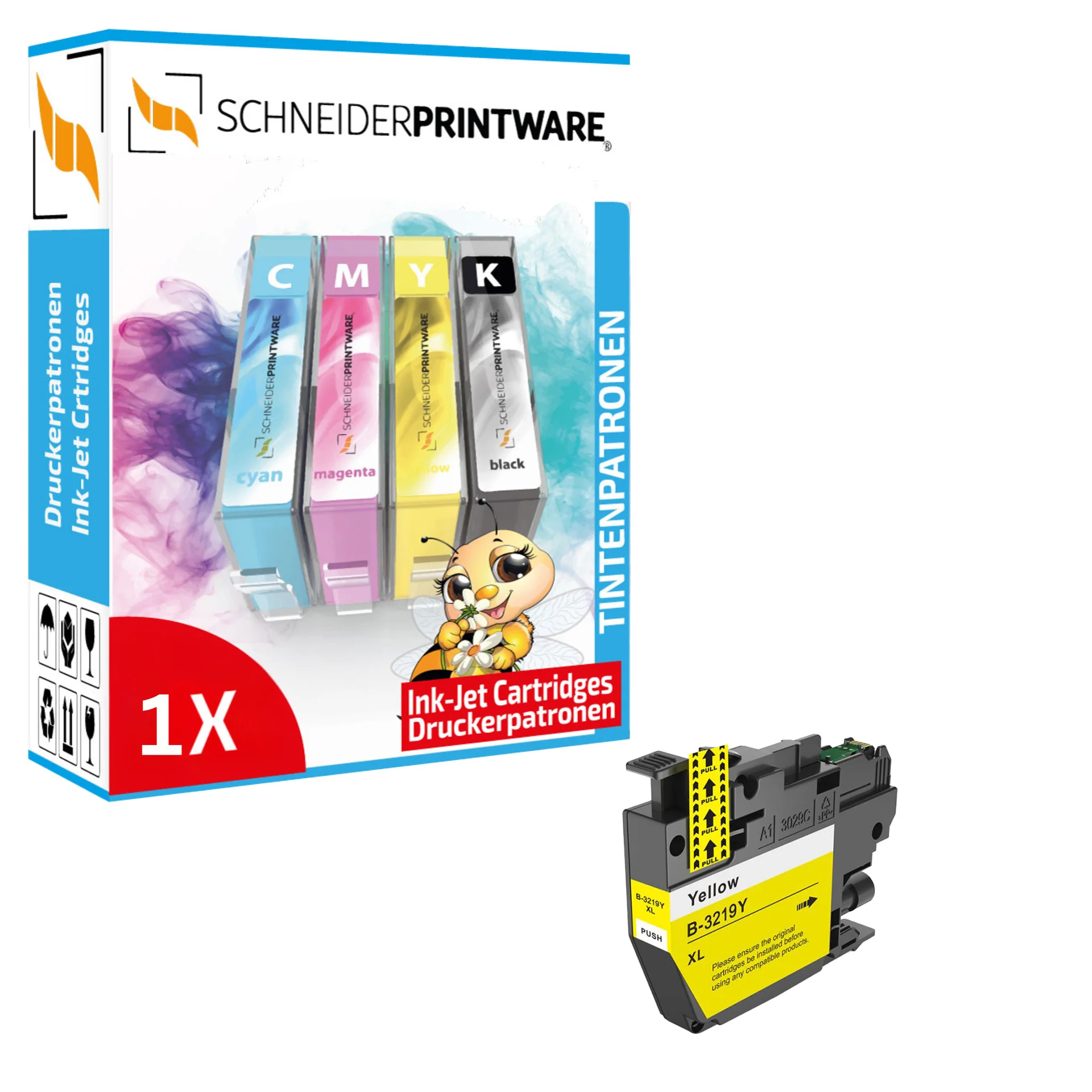 Schneider Druckerpatrone ersetzt Brother LC3219 Yellow