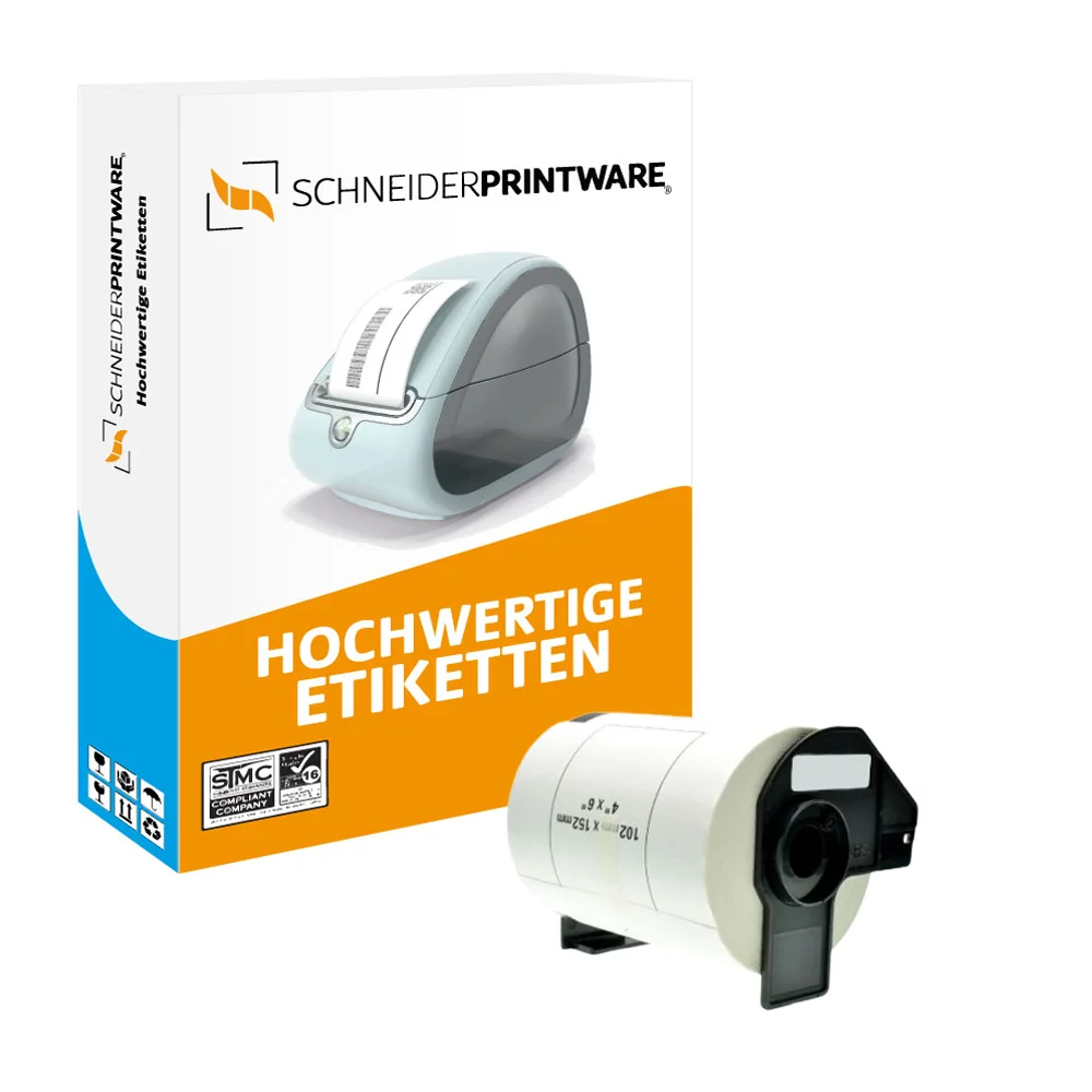Kompatibel für Brother P-Touch QL 1050 (DK-11241) Etikett 200x (102mm x 152mm) Weiss
