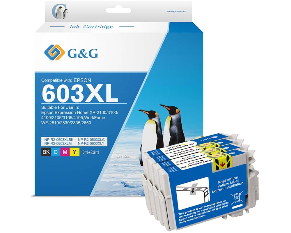 4er-Pack Kompatibel zu Epson 603XL Druckerpatronen