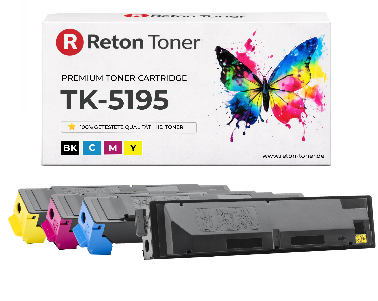 4x Original Reton Toner ersetzen Kyocera TK-5195 Multipack 4x Original Reton Toner ersetzen Kyocera TK-5195 Multipack