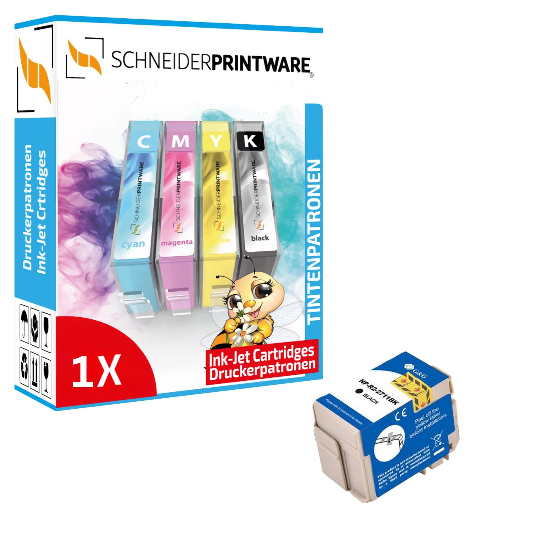 Kompatibel mit Epson 27XL/ T2711/ C13T27114012 Druckerpatrone Schwarz