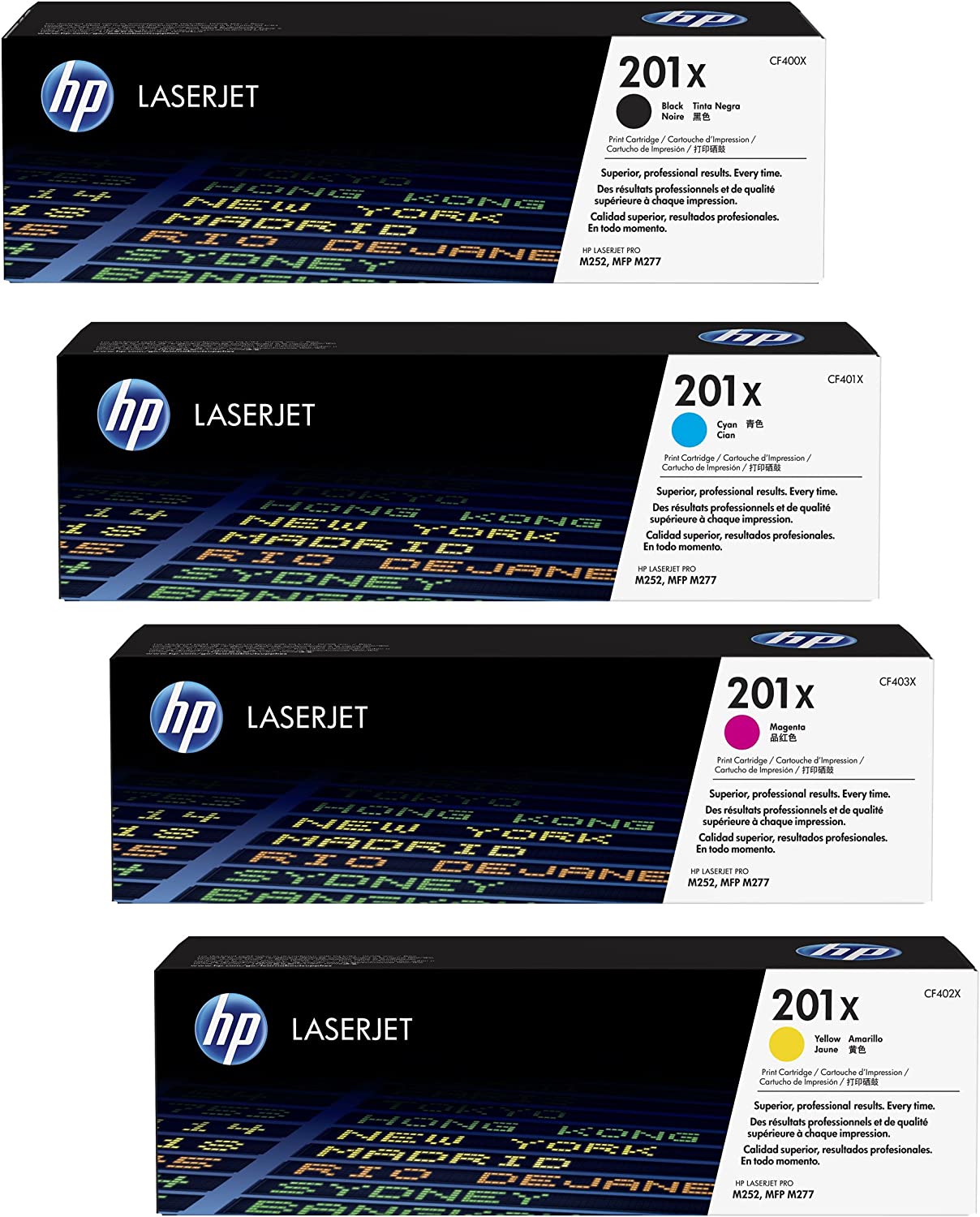 HP 201X Multipack Toner CF400X CF401X CF402X CF403X