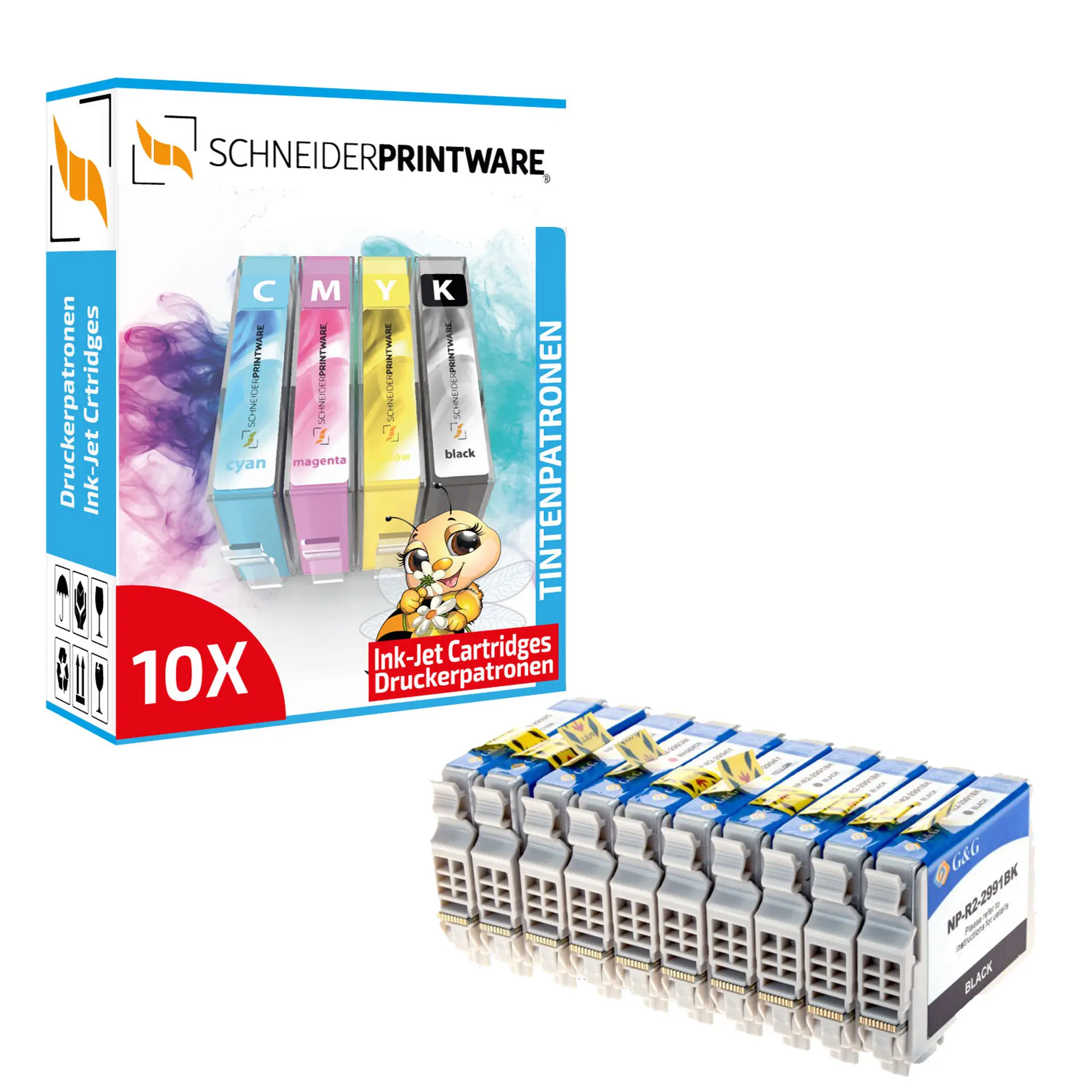 10er Sparset kompatibel zu Epson 29XL Druckerpatronen