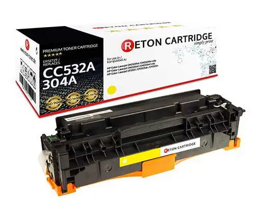 Original Reton Toner kompatibel zu HP 304A / CC532A Yellow