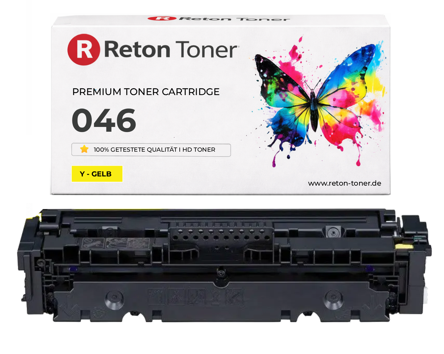 Original Reton Toner ersetzt Canon 046HY Yellow