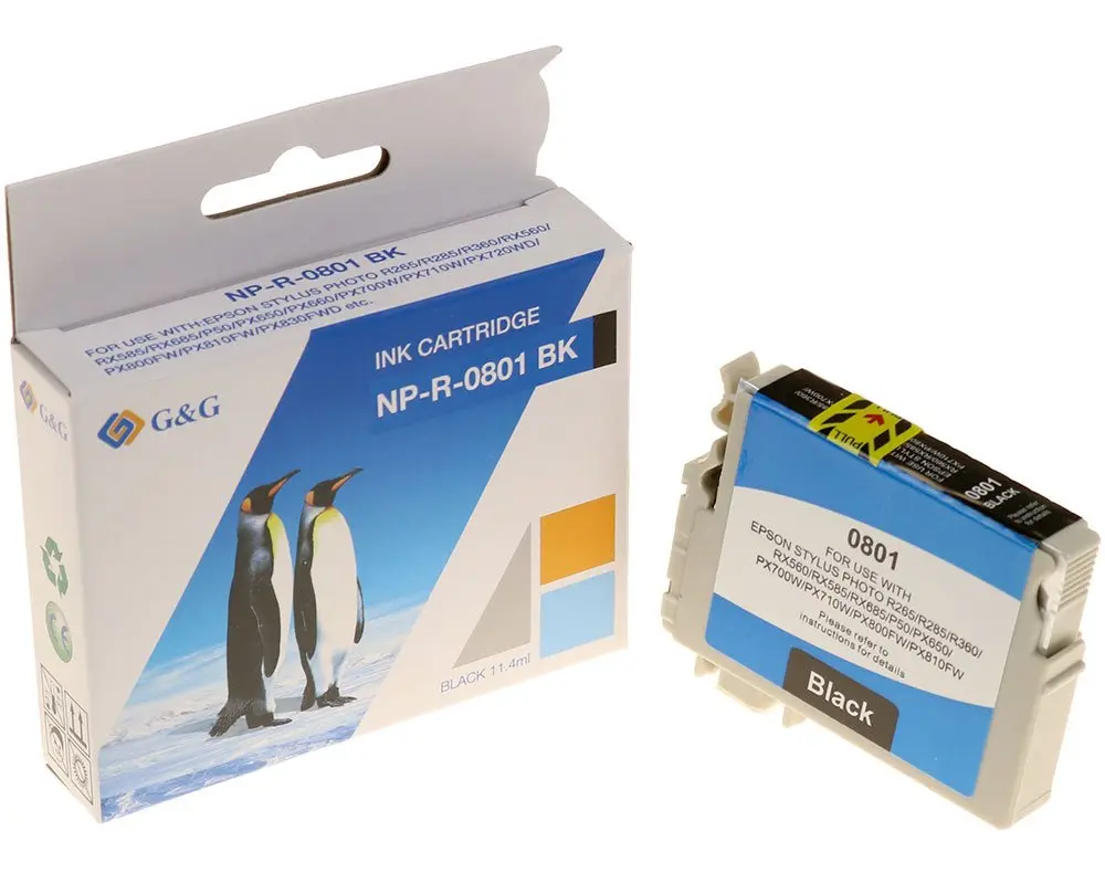 Kompatibel mit Epson T0801/ C13T08014011 Schwarz