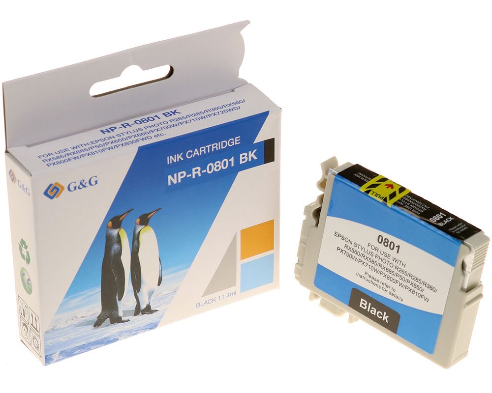 Kompatibel mit Epson T0801/ C13T08014011 Schwarz