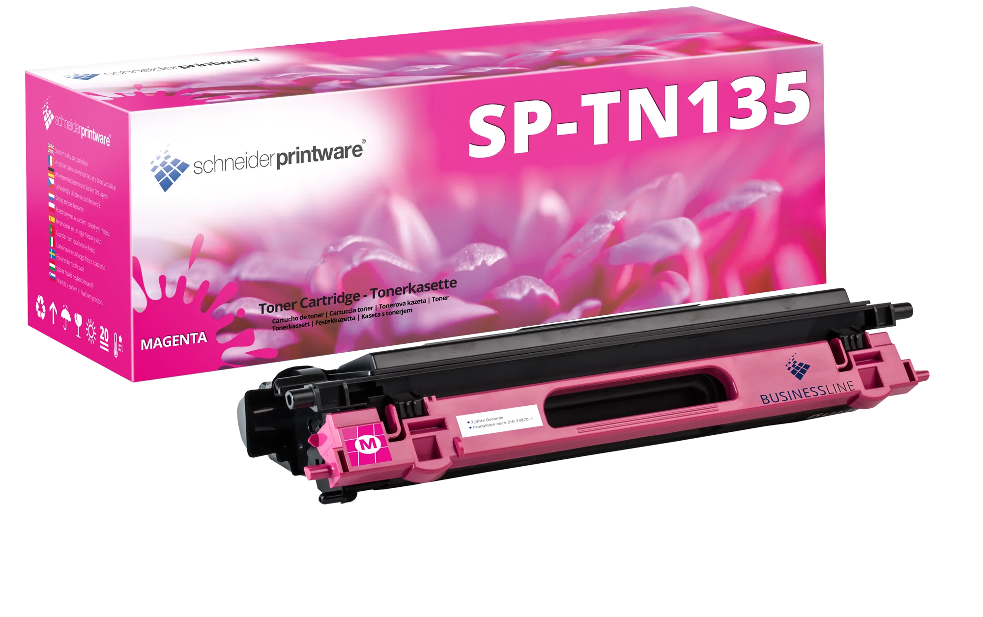 Schneiderprintware Toner 50% höhere Druckleistung ersetzt Brother TN-135M