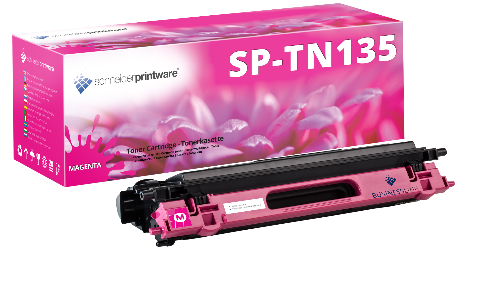 Schneiderprintware Toner 50% höhere Druckleistung ersetzt Brother TN-135M