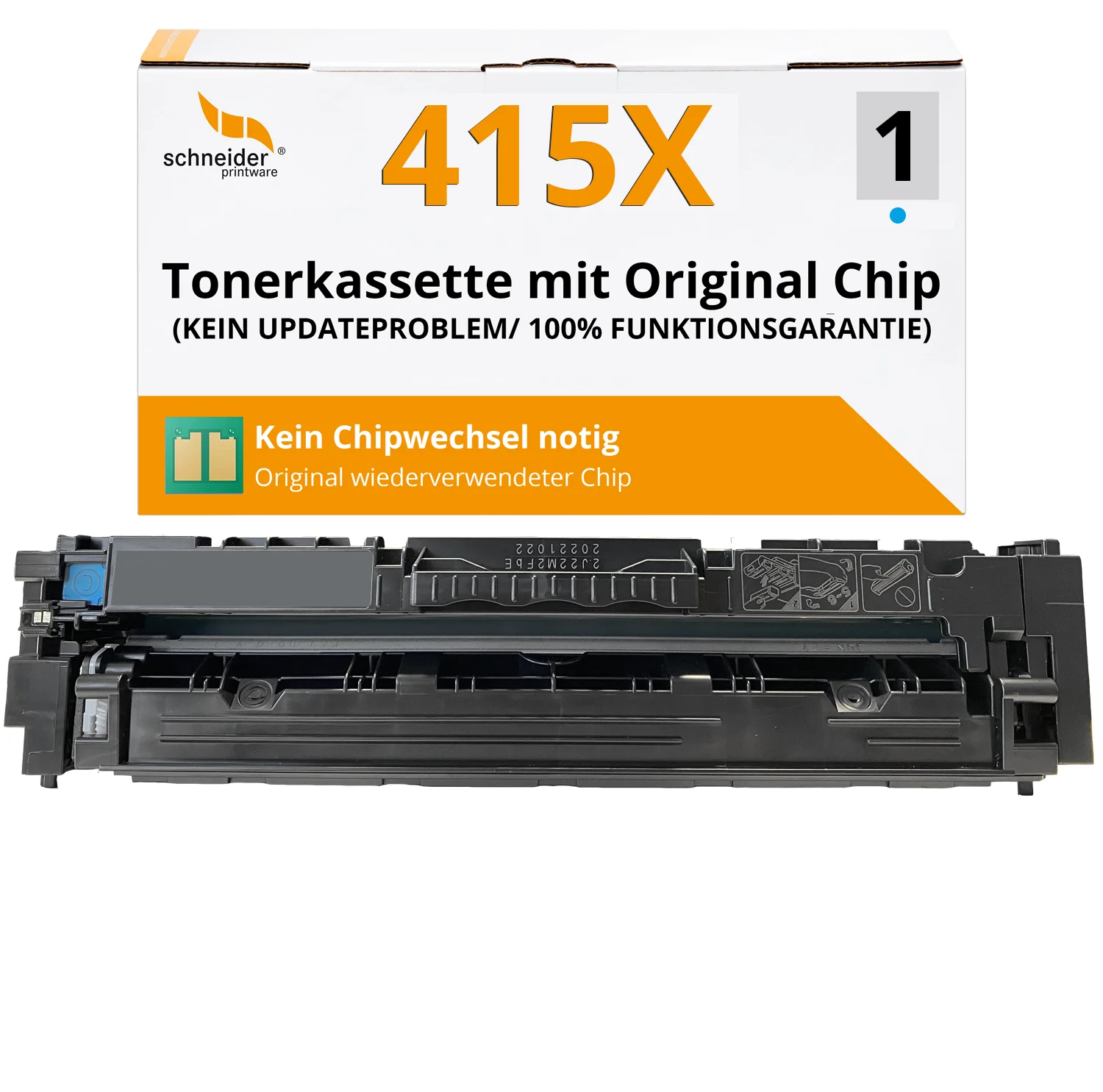 Fachgerecht Recycelter HP 415X W2031X Toner Cyan mit Chip