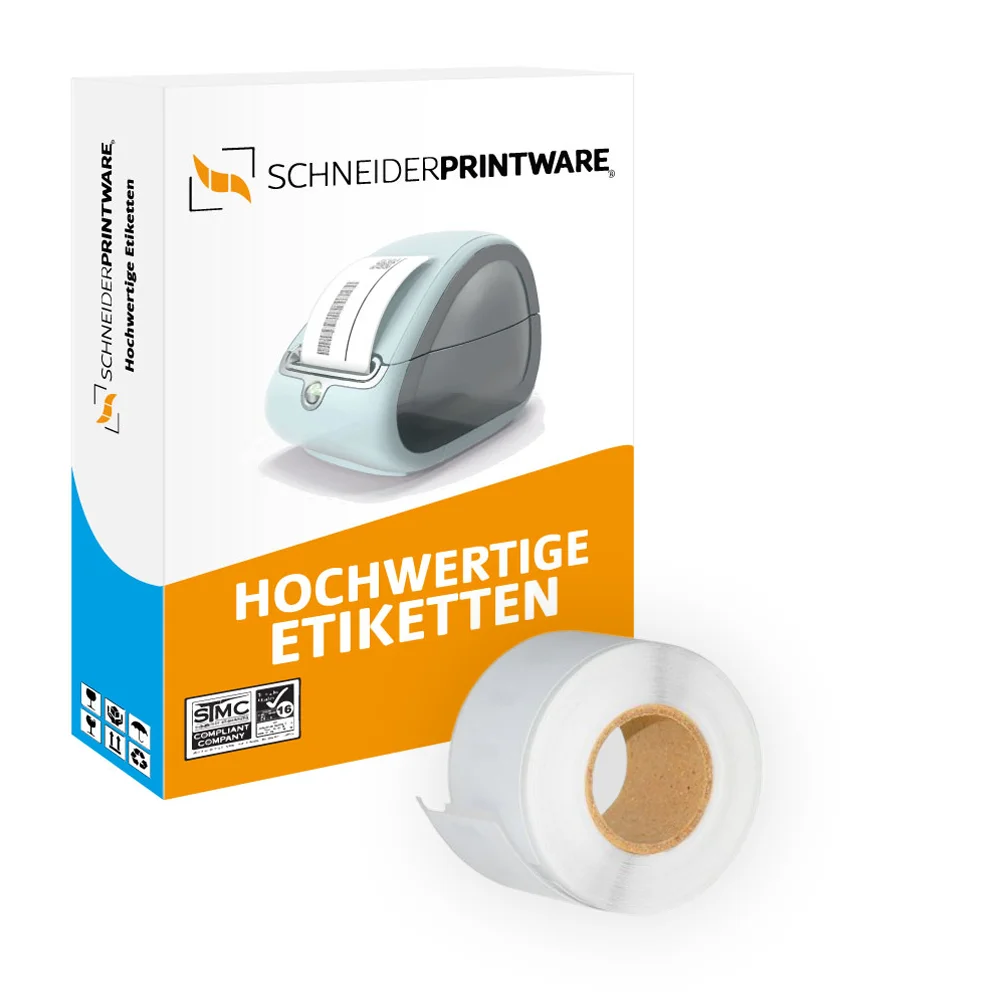 Kompatibel für Dymo Labelwriter 310 (99010 / S0722370) Etikett 130x (28mm x 89mm)