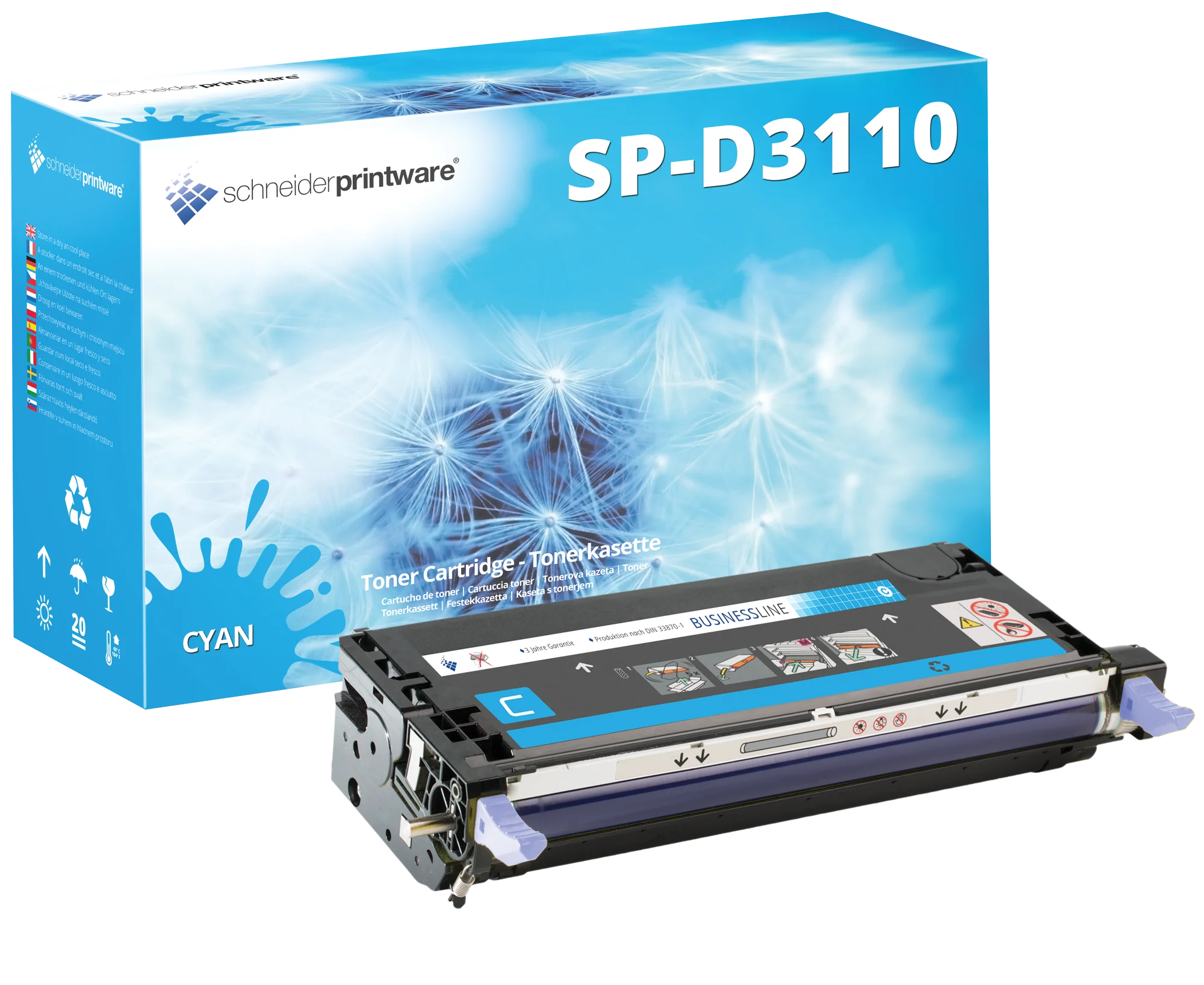 Businessline Toner ersetzt Dell PF029 Cyan