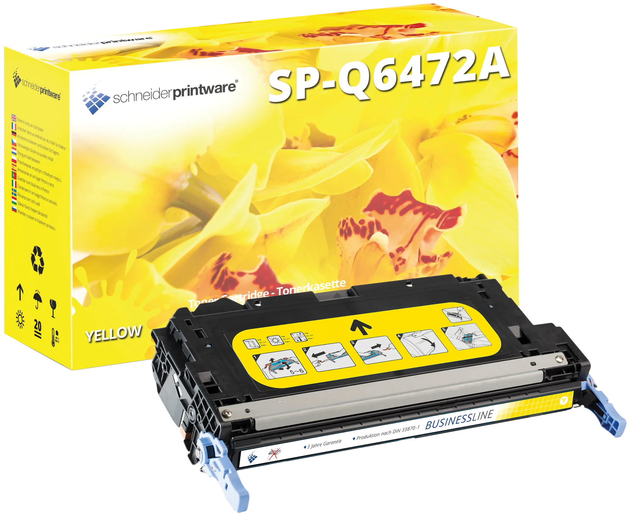 Businessline Toner ersetzt HP 502A / Q6472A