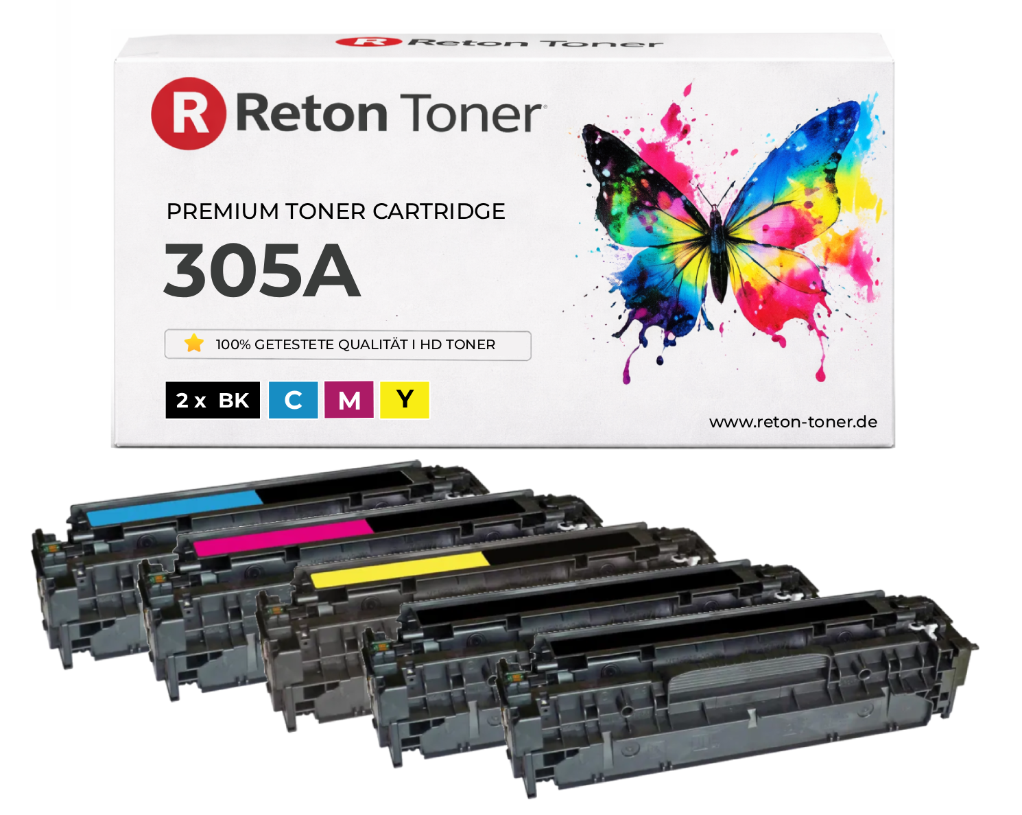 5 Reton Toner 35% mehr Druckleistung ersetzen HP 305A