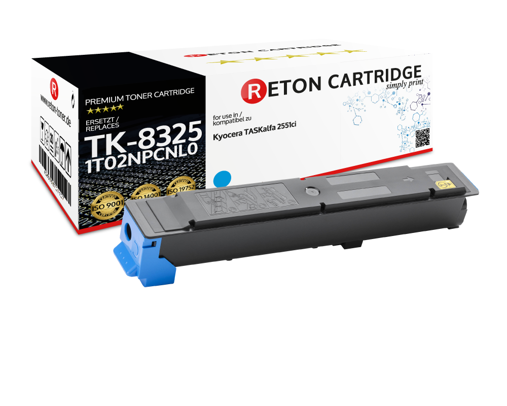 Original Reton Toner ersetzt Kyocera TK-8325C / 1T02NPCNL0