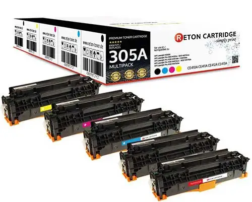5 Reton Toner 35% mehr Druckleistung ersetzen HP 305A