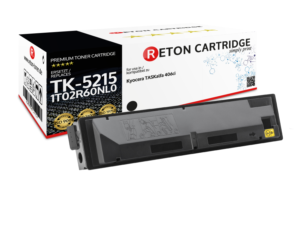 Original Reton Toner ersetzt Kyocera TK-5215K / 1T02R60NL0
