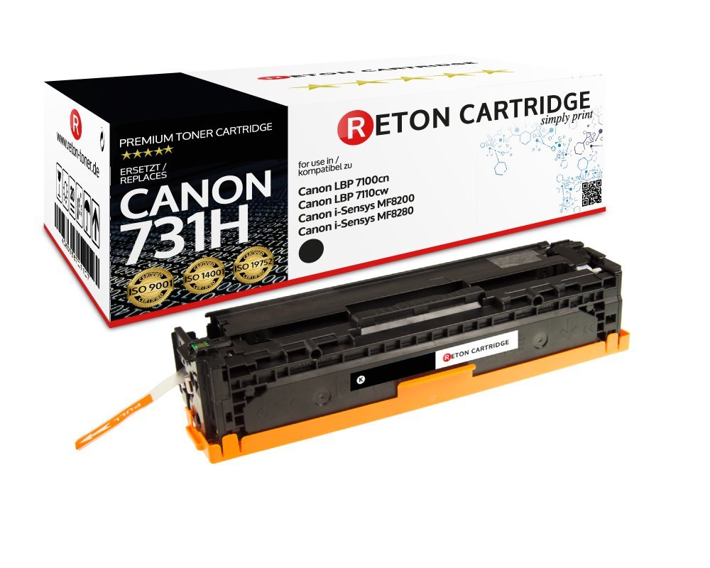 Original Reton Toner ersetzt Canon 731H Schwarz 2.400 Seiten