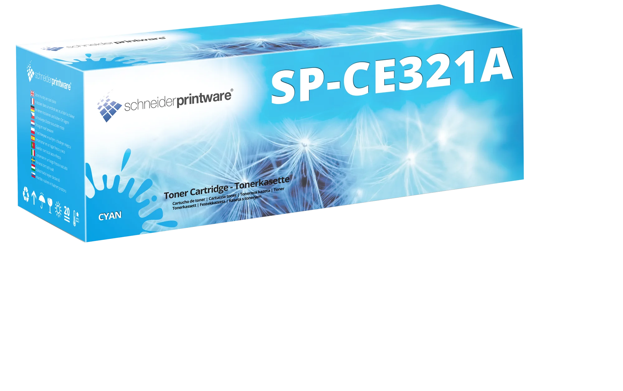 Hochleistungstoner 35% mehr Leistung ersetzt HP 128A / CE321A Cyan