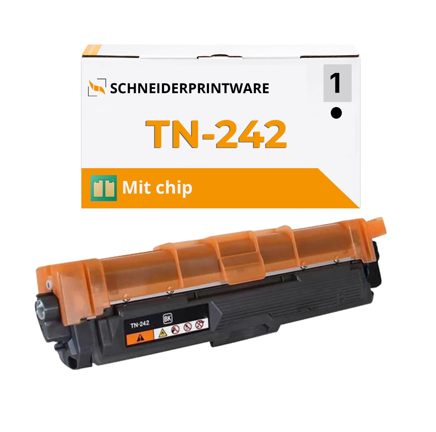 Kompatibel für Brother TN-242 Schwarz Toner mit Chip