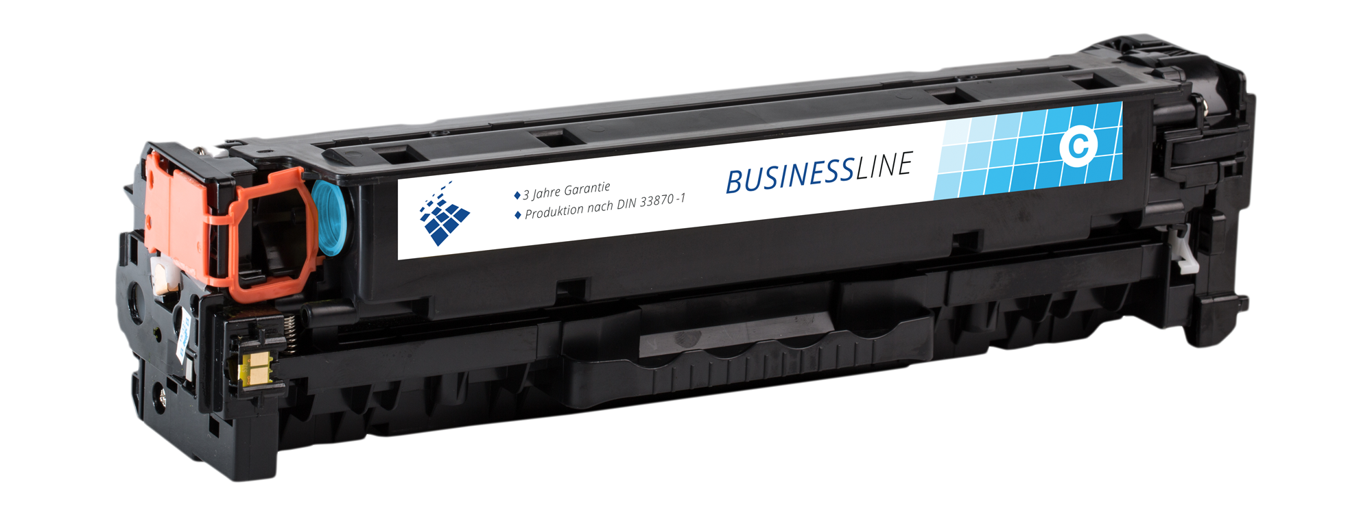 Hochleistungstoner 40% mehr Druckleistung ersetzt HP 125A / CB541A Cyan