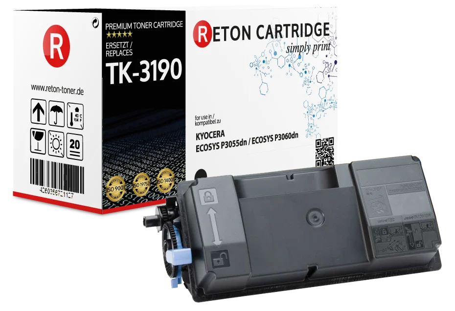 Original Reton Toner ersetzt Kyocera TK-3190 / 1T02T60NL0