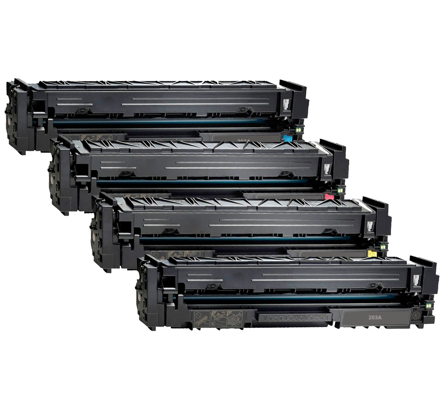 HP 203A Multipack Toner – fachgerecht erneuert mit ca. 90% Originalteilen, kompatibel mit HP Color LaserJet Pro M254dw und MFP M280nw