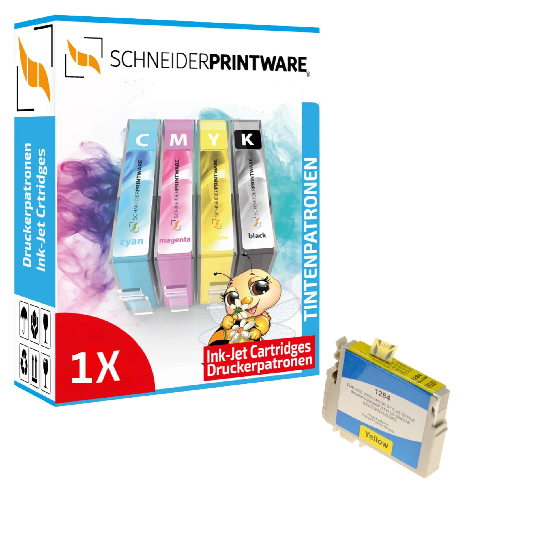 Kompatibel mit Epson T1284 Druckerpatrone Yellow