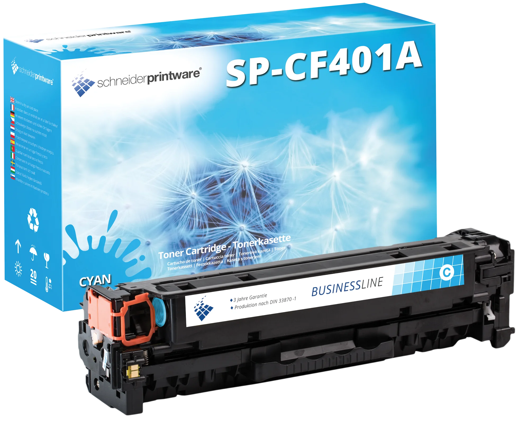 Schneider Printware Toner ersetzt HP CF401A Cyan 201A