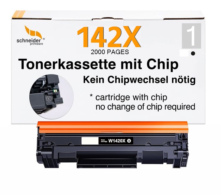 Kompatibel für HP 142X / W1420X MIT UPDATE SICHEREM CHIP